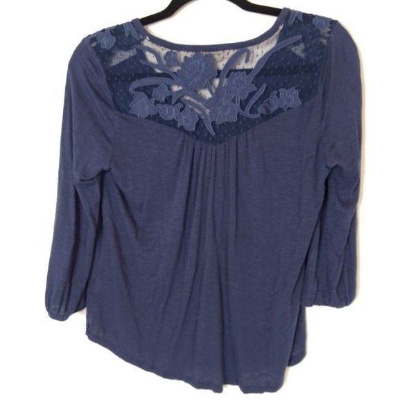 Rewind Woman's Lace Navy Blouse Top Shirt Size S - Picture 2 of 6